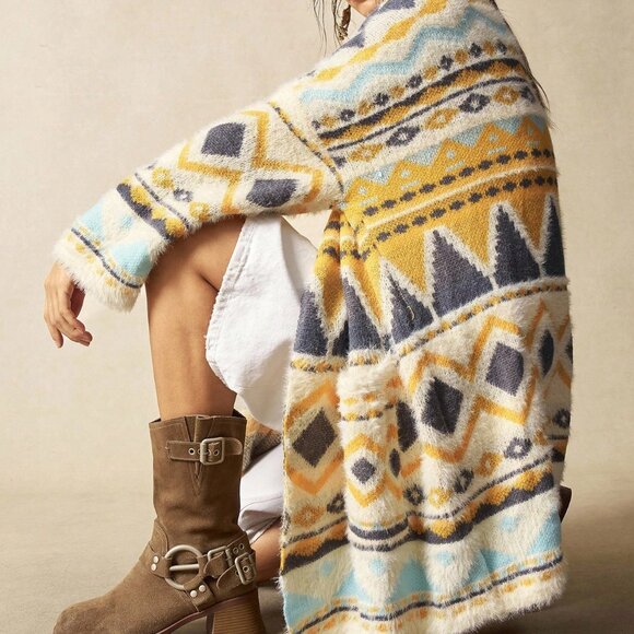 Multicolor Casual Women's Lightweight Cardigan - Picture 5 of 8